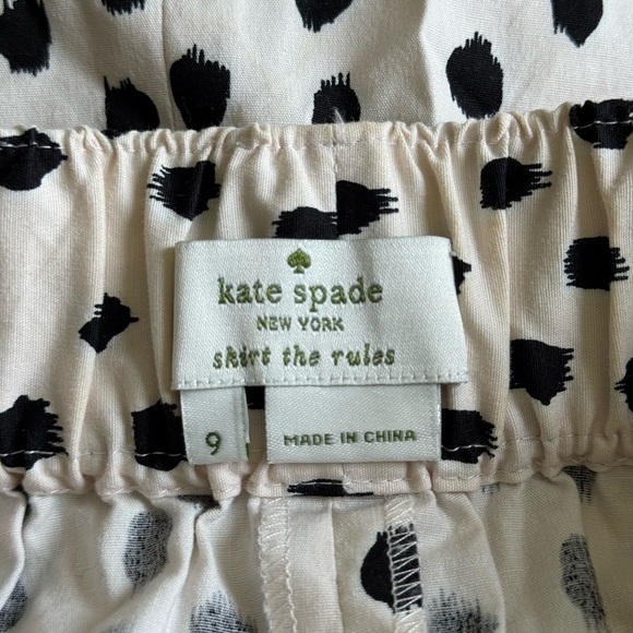 Kate Spade Leopard Dot Pleated Circle Skirt Size 9 - Picture 8 of 11